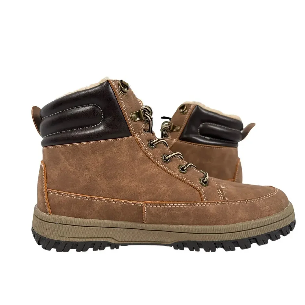 U.S. Polo Assn. Soren Casual Mid Boot‎ Mens 10 M Brown Faux Suede Lined Lace Up
